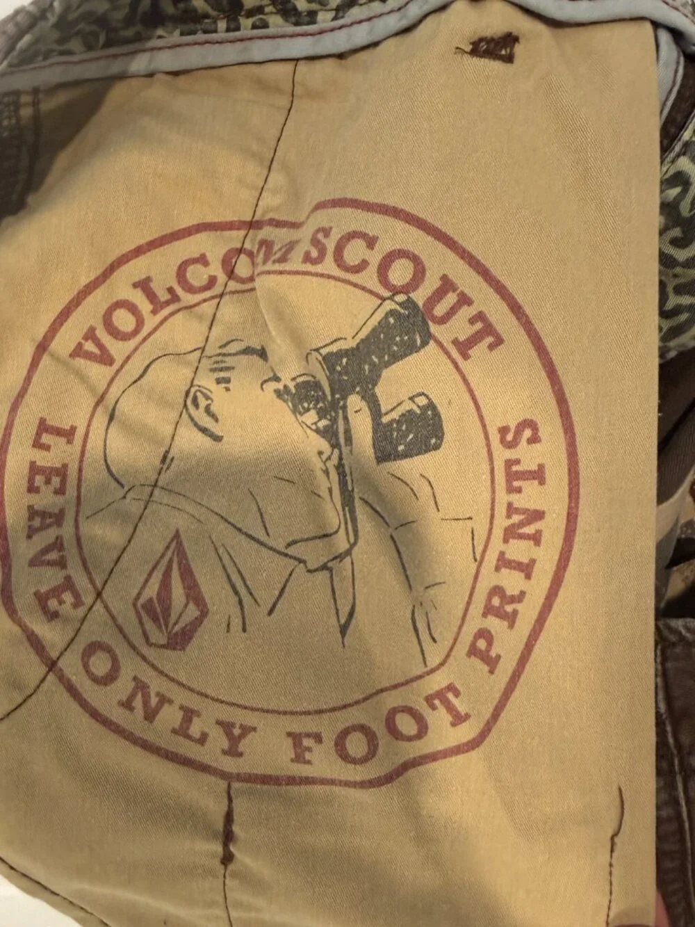Volcom Stone Scout Y2K Retro Men’s Cargo Shorts Brown Size 34